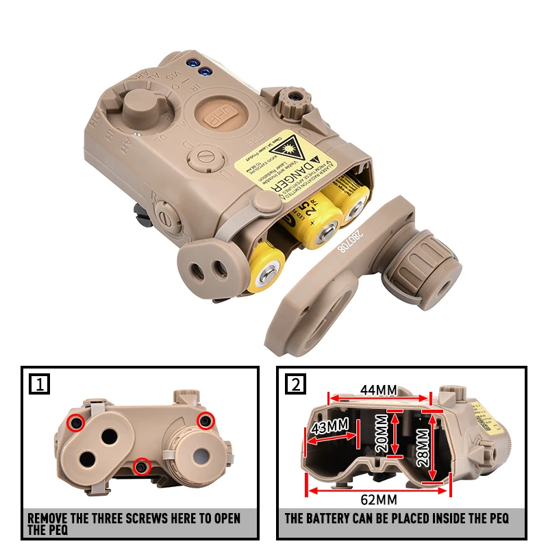 PEQ-15 バッテリーボックス ダミーケースホルダー 20mm ピカティニーレール ハンティングアクセサリー トイガン用 PEQ 15 バッテリーボックス