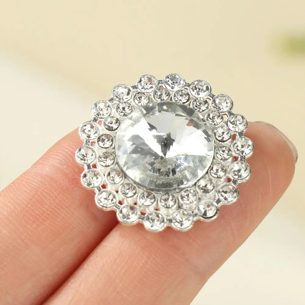 10Pcs/Set Durable DIY Sewing Button Shirt Buttons Craft Decoration Scrapbook Accessories Metal Rhinestone Buttons