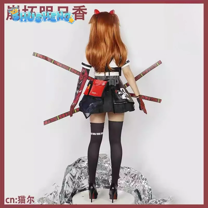 

Anime EVA linkage Honkai：Star Rail Asuka Langley Soryu Cosplay Costume Halloween Men Women JK Uniform Skirts Gloves Socks Suit