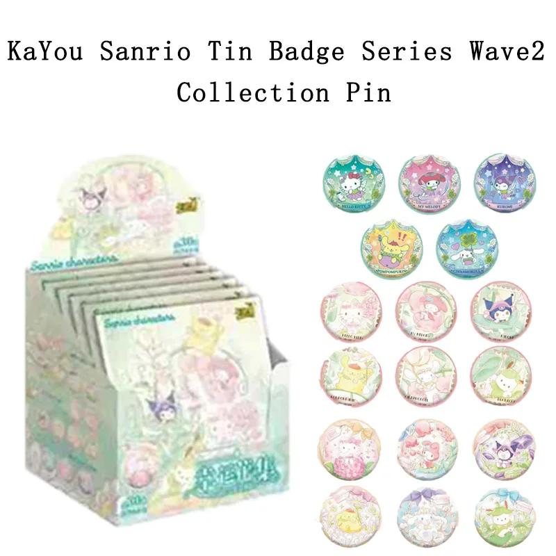 Kayou Sanrio Metal Badge Blind Box Hello Kitty Kuromi Cinnamoroll Enamel Pin Kawaii Anime Collectible Surprise for Kids