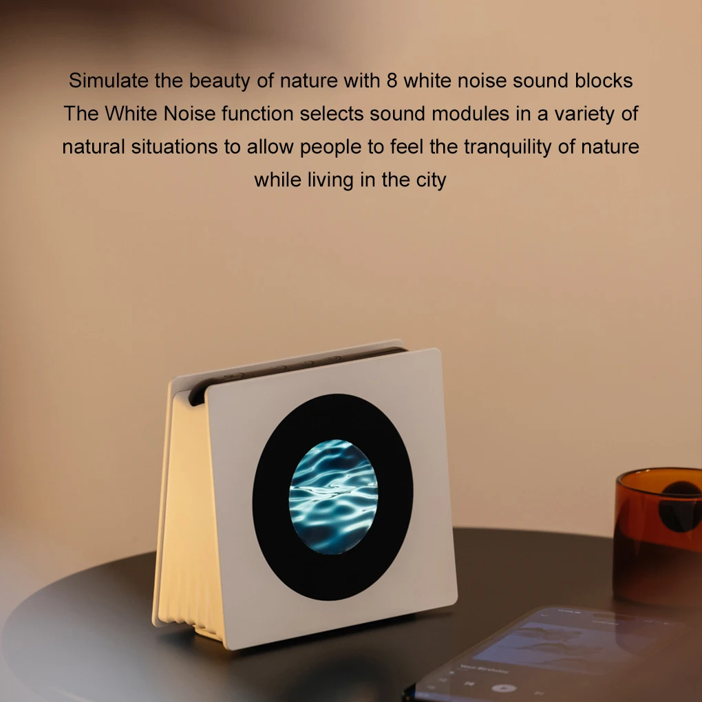 Portable Clock Stereo Sound Bluetooth Speaker Wireless White Noise Sleep Aid Audio System HD Lyrics Display Soundbar Music Box