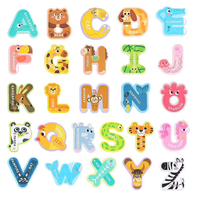 

Magnetic Letters for Toddlers, 26 Large Animal Alphabet Magnets, Educational Learning Toys, Fridge Magnetic Letters Set,birthday