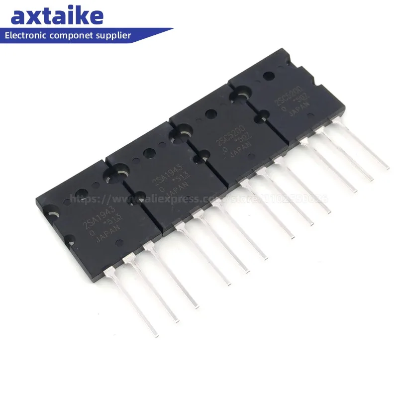 5PCS 2SA1943 2SC5200 TTC5200 TTA1943 NPN PNP 230V 15A TO-3PL Audio Power Triode High-power Power Amplifier Pair Transistors