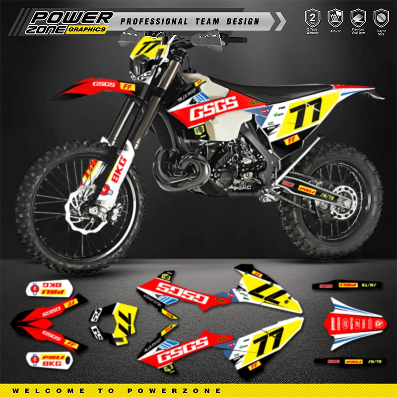 

PowerZone для GASGAS EC, обтекатель мотоцикла, графический фон, наклейки, наборы наклеек для GASGAS EC 2018 2019 2020