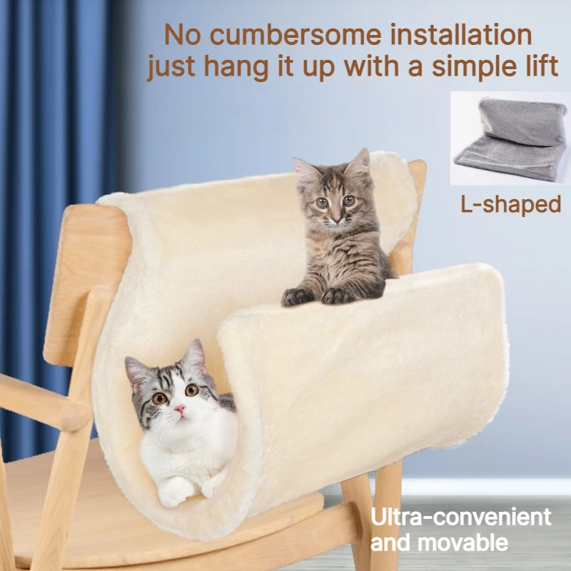 For House Kittens Indoor Radiator Mounted Cat Hammock Detachable Soft Cushion Durable Iron Frame Space Saving Pet Rest Bed