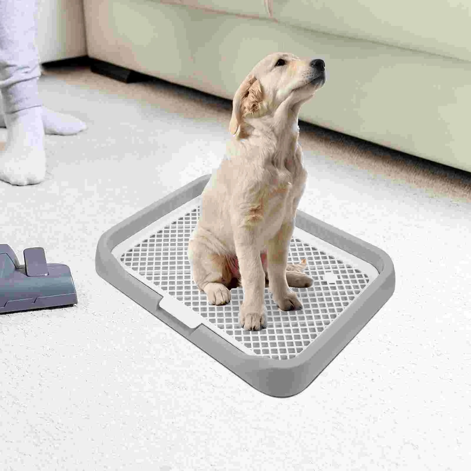 Dog Toilet Poop Basin Bedpan Portable Potty Urine Pad Training Indoor Abs Plastic Puppy