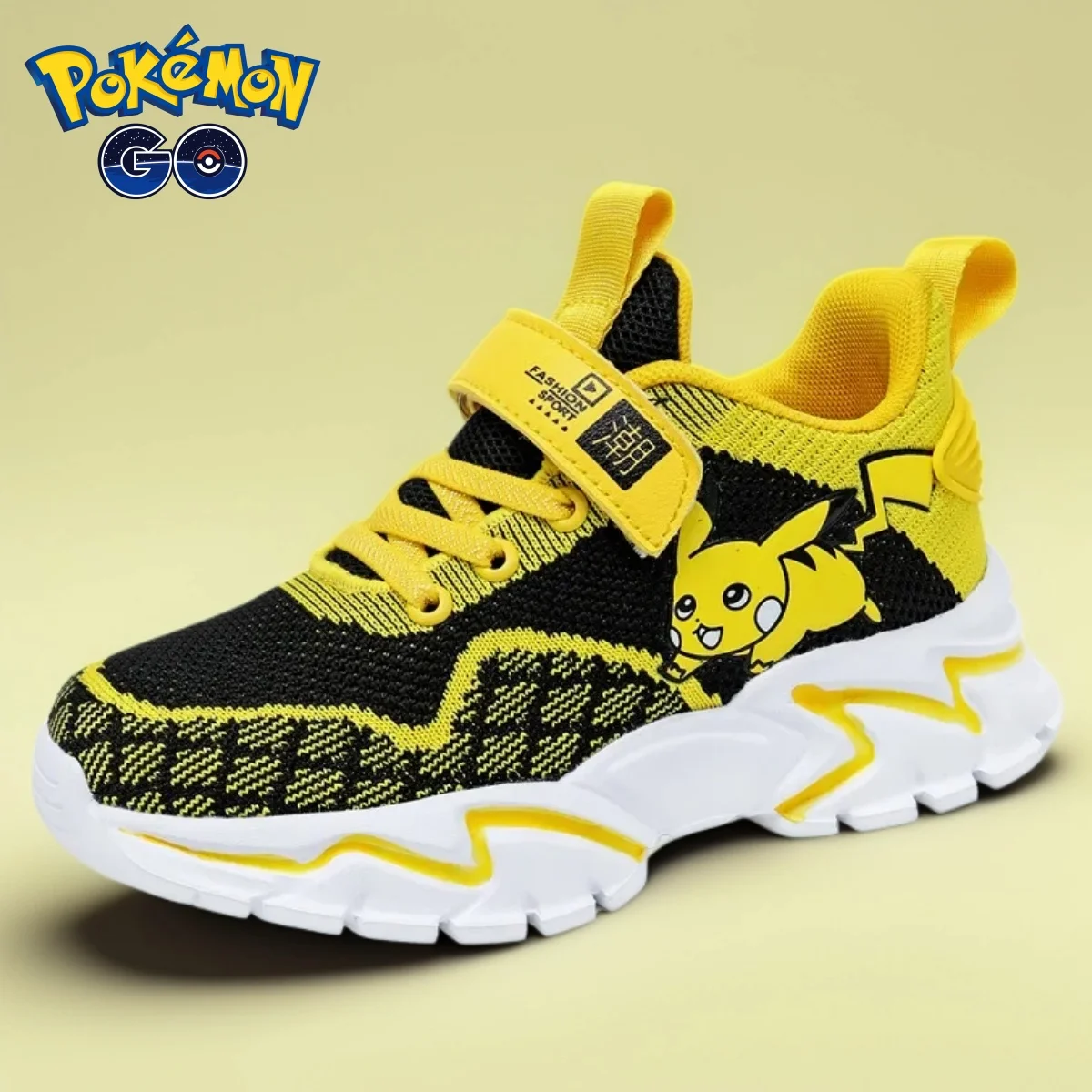 Спортивная обувь Пикачу, кавайная теннисная обувь Пикачу, аниме, обувь-корзина с покемонами, повседневные дышащие кроссовки с рисунком Пикачу, размер 28-40