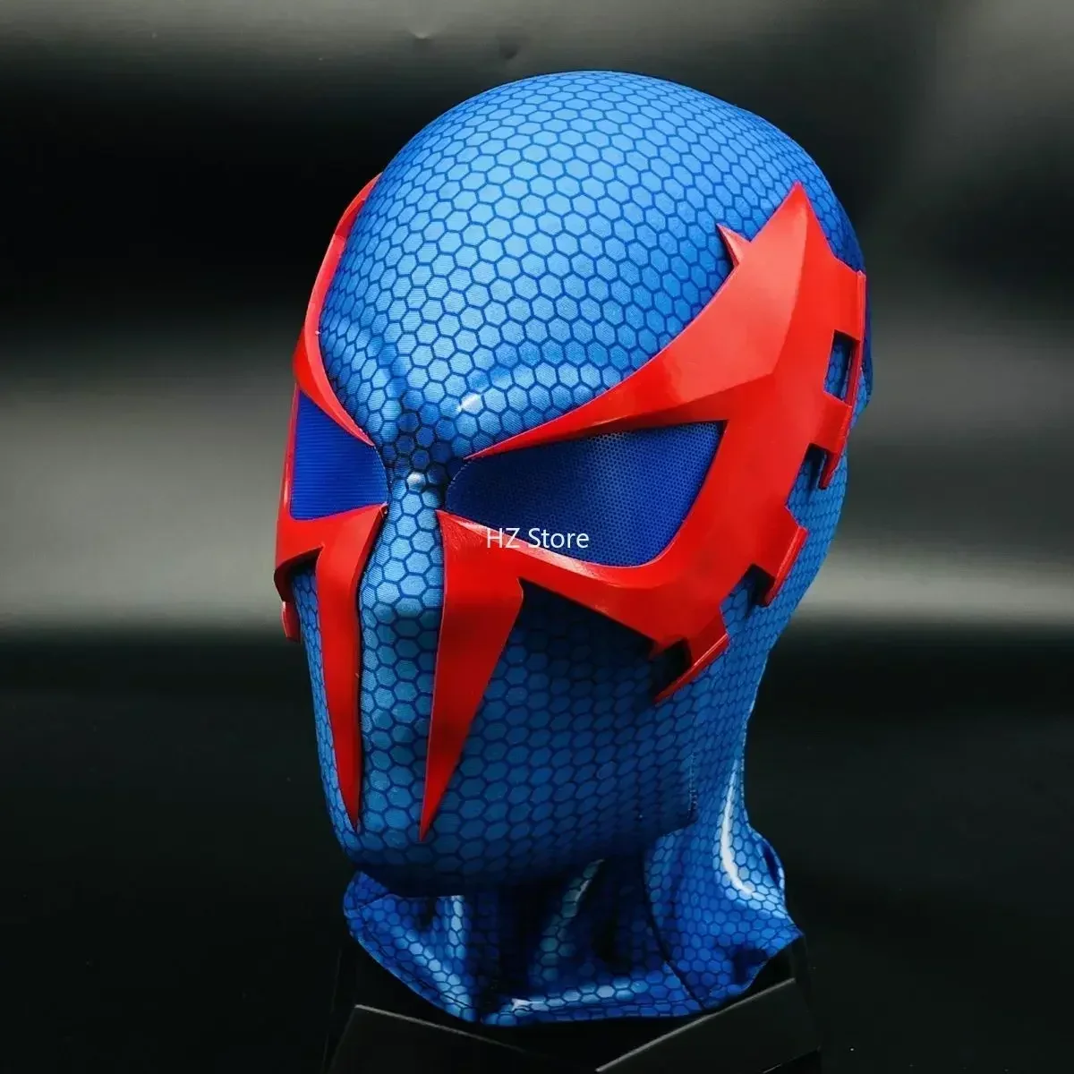 Marvel Blue Spider-Man 2099 Mask with Faceshell & Non Detachable Eyes 1:1 3D Handmade Spiderman Mask Halloween Cosplay Gift