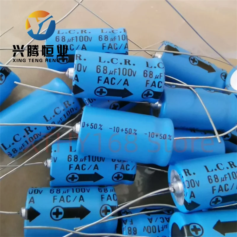 

100V68UF 68UF/100V brand new original LCR amplifier audio axial horizontal electrolytic capacitor 13 * 25