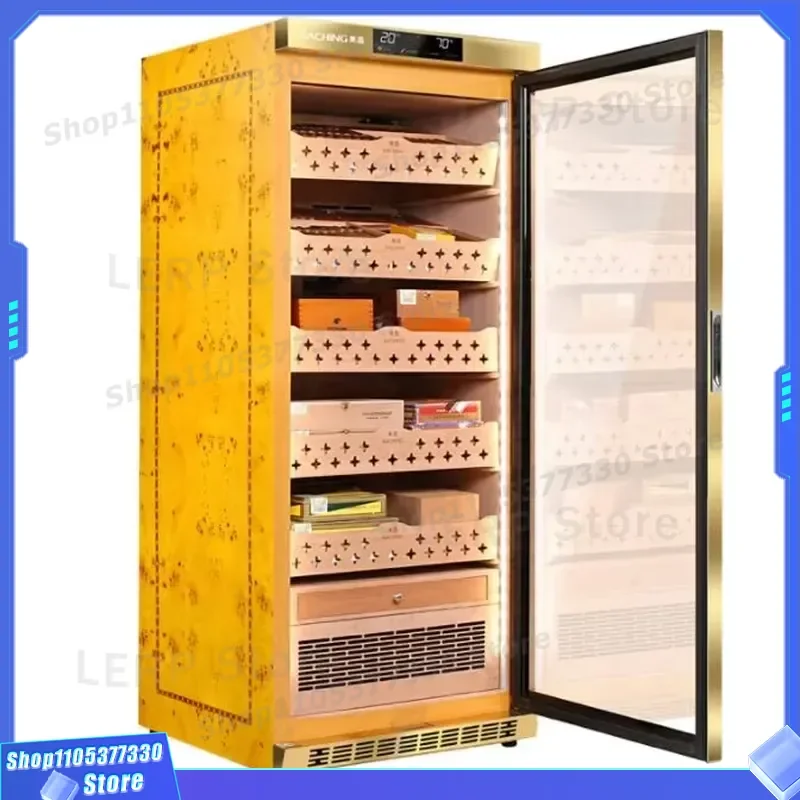 Premium Spanish Cedar Wood Cigar Humidor Precision Climate Control System Factory Direct Sale High Quality Storage Box for