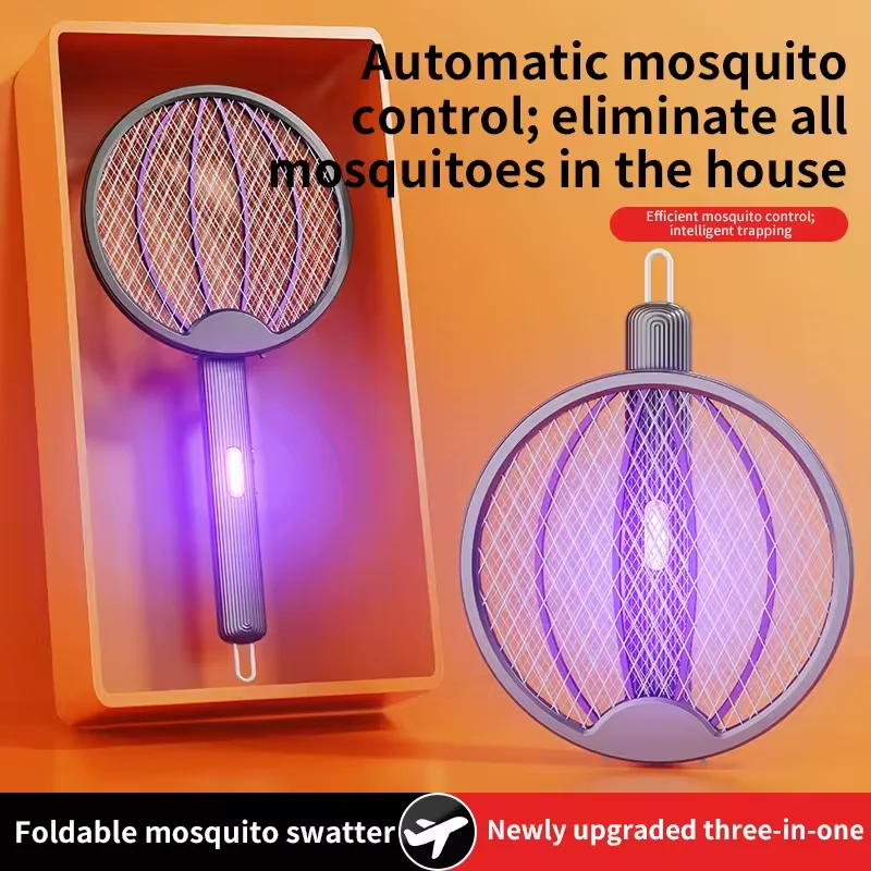 

Four-in-one collapsible electric mosquito beat rechargeable light wave mosquito mosquito light household wall mosquito beat