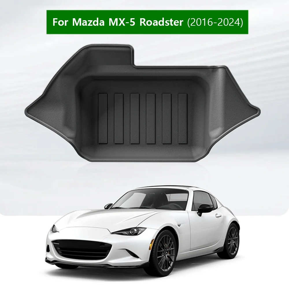 

For Mazda MX-5 Miata MX5 MX 5 Mazda Roadster 2016 -2024 TPE 3D Car Trunk Pad Cargo Liner Trunk Mat All Weather Black