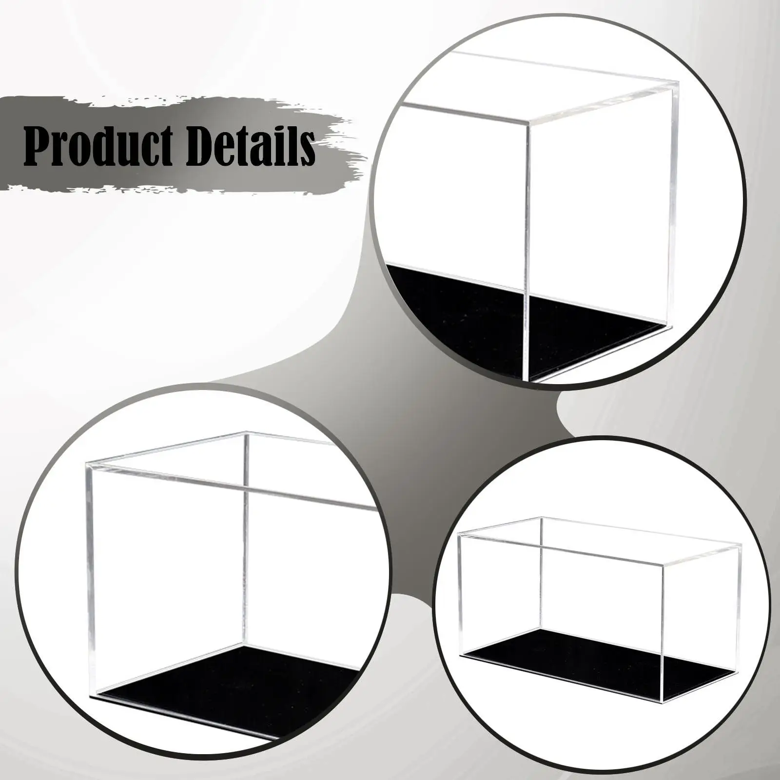 Modelo de exibição de carro 1/32 sacle com base preta caixa de armazenamento de bancada vitrine transparente para veículos liga carros figuras