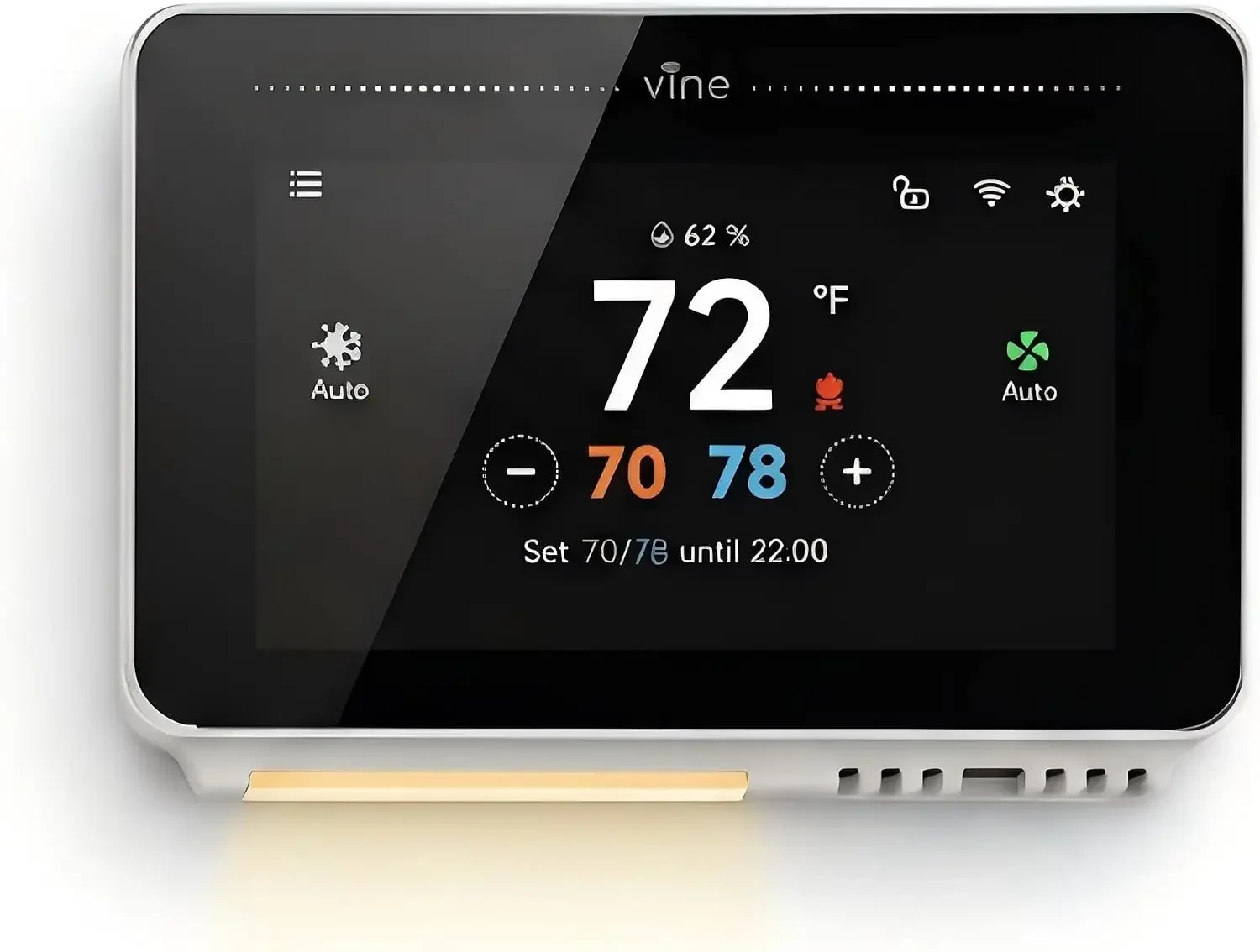 Smart Thermostat for House with Nightlight, 4.3 Inches WiFi Thermostats for Home Compatible with Alexa and Google Assistant, 7da