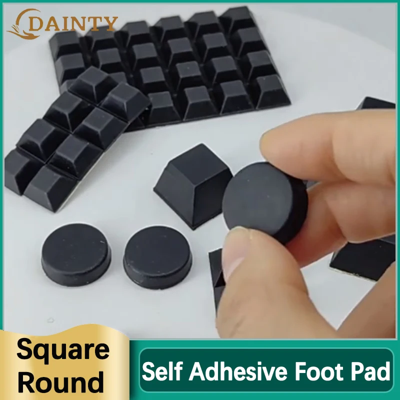Rubber Feet Self-adhesive Furniture Pads Round/Square Protectors Notebook Calculator Table Damper Buffer Pad