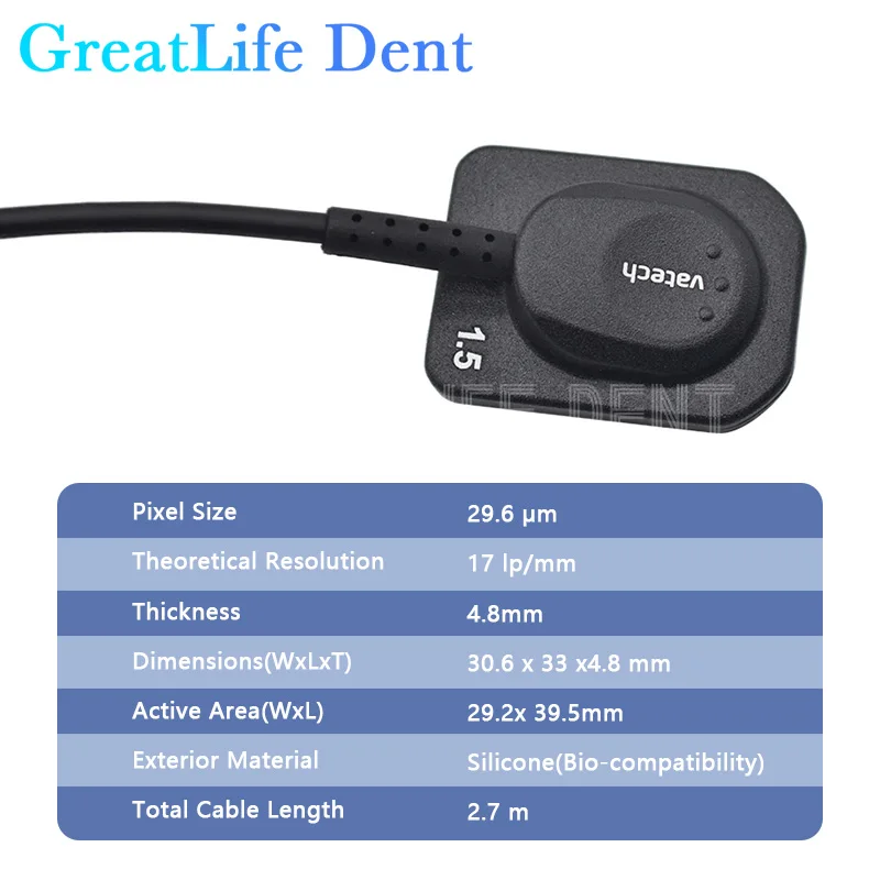 Intra-oral Sensor Ezsensor Size1.5 Digital USB X-ray Rvg Sensor Vatech EzSensor Soft Dental Intraoral X-ray Imaging System