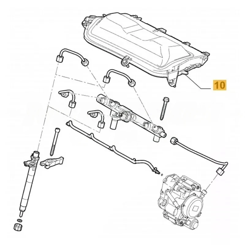 1pcs Car Fuel Injector Protective Engine Cover Trim Panel For Peugeot Citroen Ford 2.0 Diesel 9682444080 1683664 1565.CQ