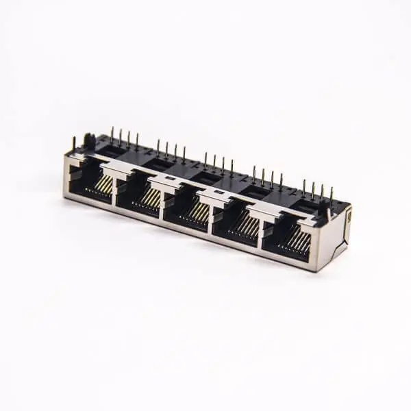 conector-jack-blindado-rj45-8p8c-de-5-portas-para-montagem-em-pcb-through-hole