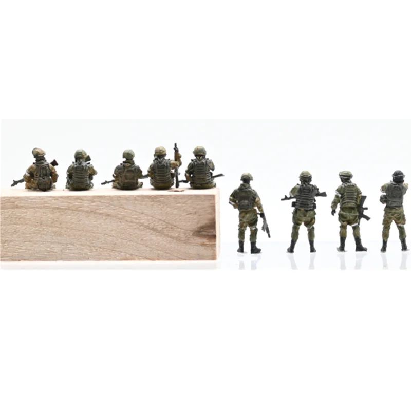 1:72 Scale Model Russian Army 9 Soldier Figure Toy DIY Russia-Ukraine Conflict Scene Doll Ornament Collection Display For Adult