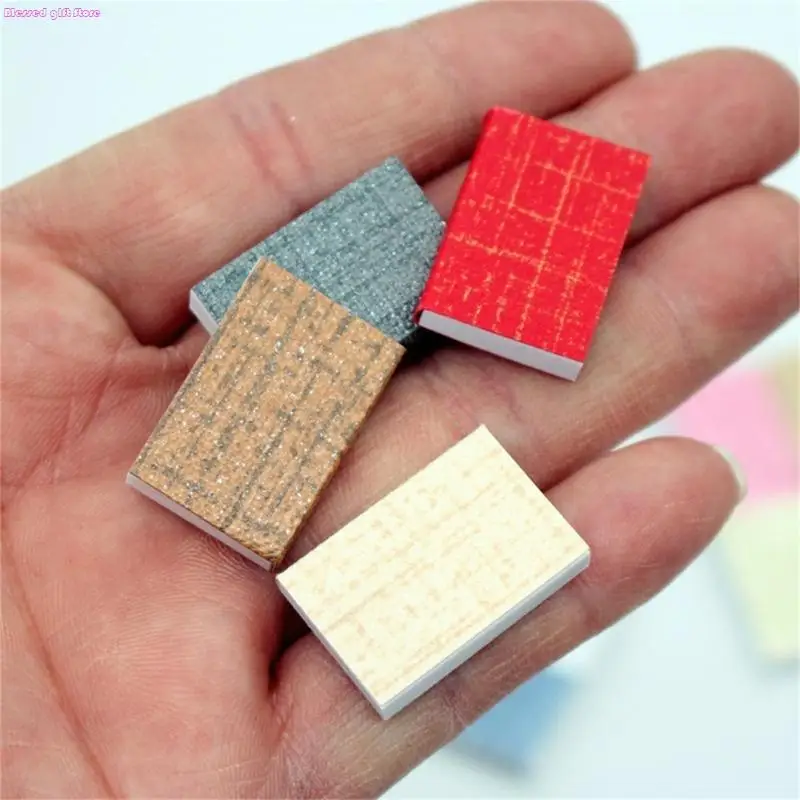 D0JC 1/12 Miniature Antique Books for Dollhouses Library Scene Display and Creative Craft Project Decoration Book Model 4PCS