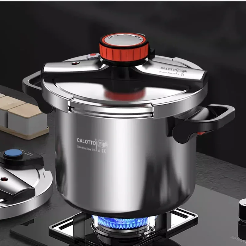 8L Pressure cooker 316 stainless steel Pressure canner 100Kpa pressure cookers Non stick pots Induction cooker gas universal