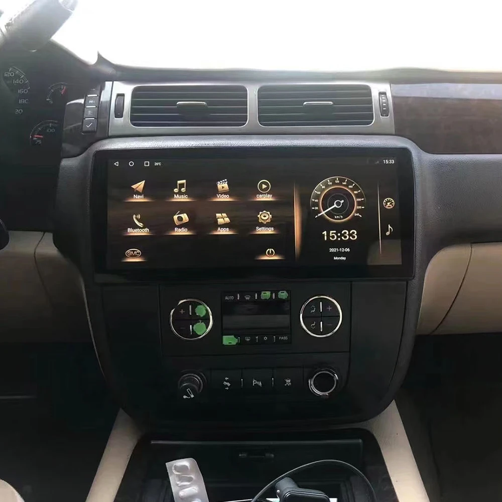 12.3 "شاشة تعمل باللمس أندرويد السيارات Carplay نظام تحديد المواقع والملاحة لجي إم سي سي سييرا 2007-2013 راديو السيارة مشغل وسائط متعددة رئيس وحدة DSP 4G LTE #2