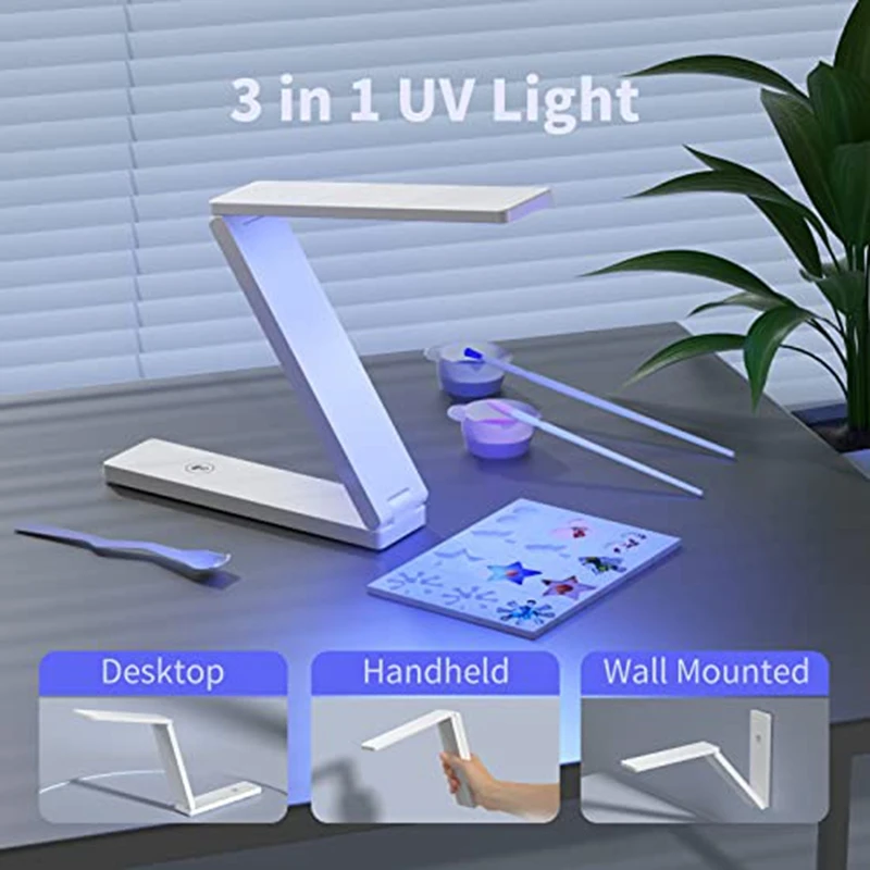 Luce UV per resina, lampada a luce UV In resina 54W per polimerizzazione resina, Wireless e pieghevole, usi 3 In 1, forniture In resina