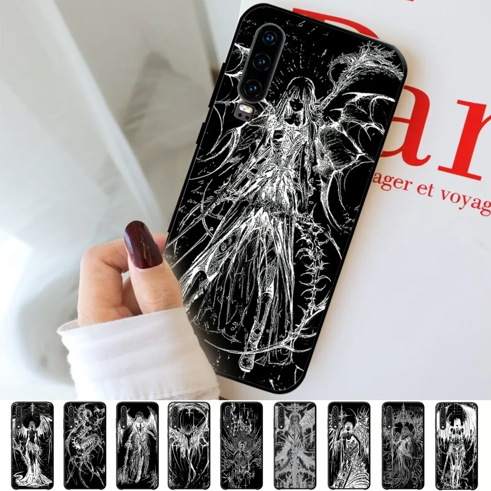 

Luxury Bloodsacrifice Black Angel Phone Case For Huawei P 8 9 10 20 30 40 50 Pro Lite Psmart Honor 10 Lite 70 Mate 20lite