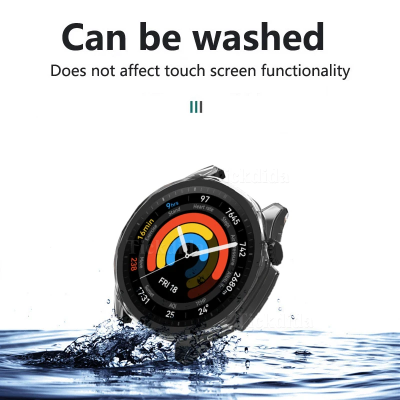 Tempered Glass+Case for Huawei Watch GT 5 46mm Screen Protector Frame Bumper Cover for Huawei Watch GT5 46mm Case