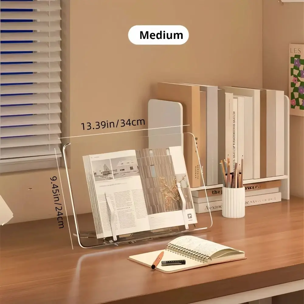 13 調整可能な傾斜角度アクリルブックスタンド快適な読書多機能ラップトップホルダートレイ滑り止め安定