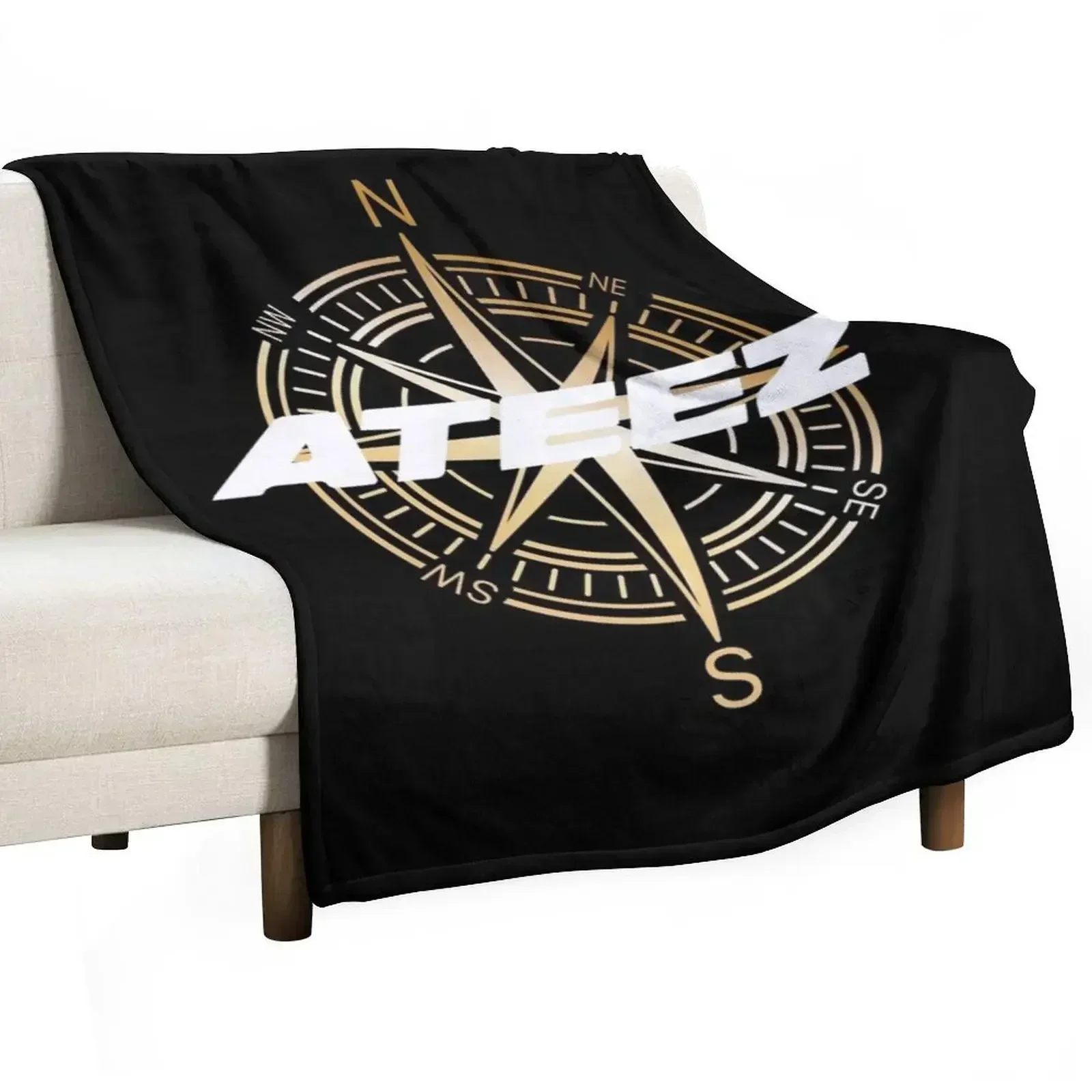

ATEEZ COMPASS DESIGN Throw Blanket Softest heavy to sleep Blankets