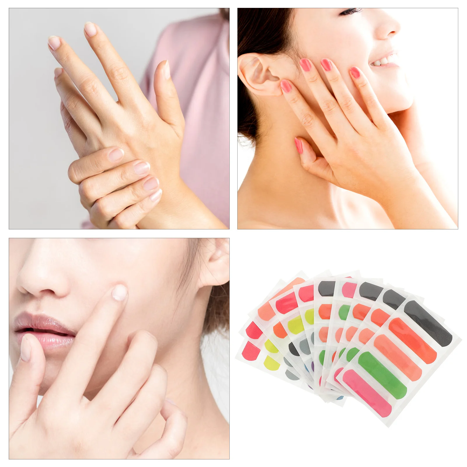 

50Pcs Colorful Adhesive Bandages Breathable Soft Durable Hemostatic Wound Patches for Finger Injuries First Aid