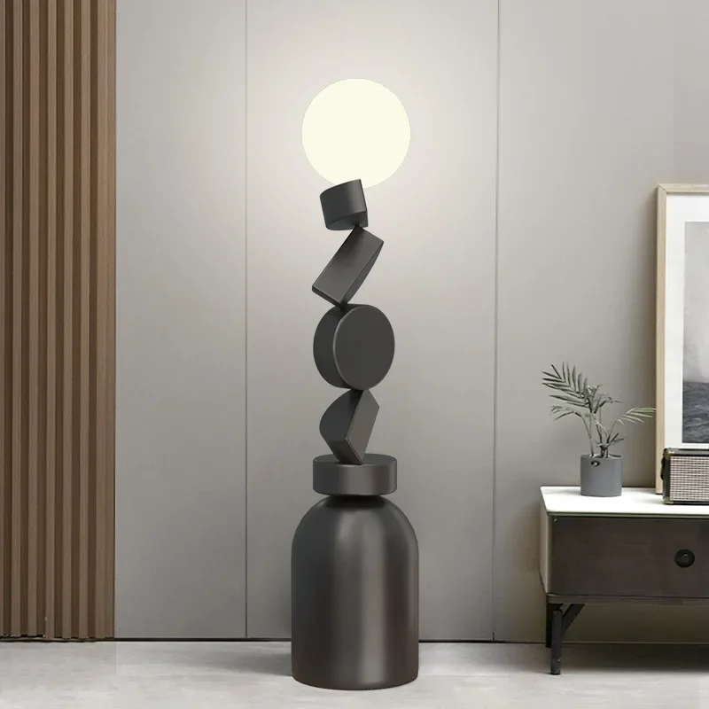 Modern Luxury Round Unique Floor Lamp Contemporary Living Room Acrylic Sunset Lamp Luminaria De Piso Home Lamps for Bedrooms