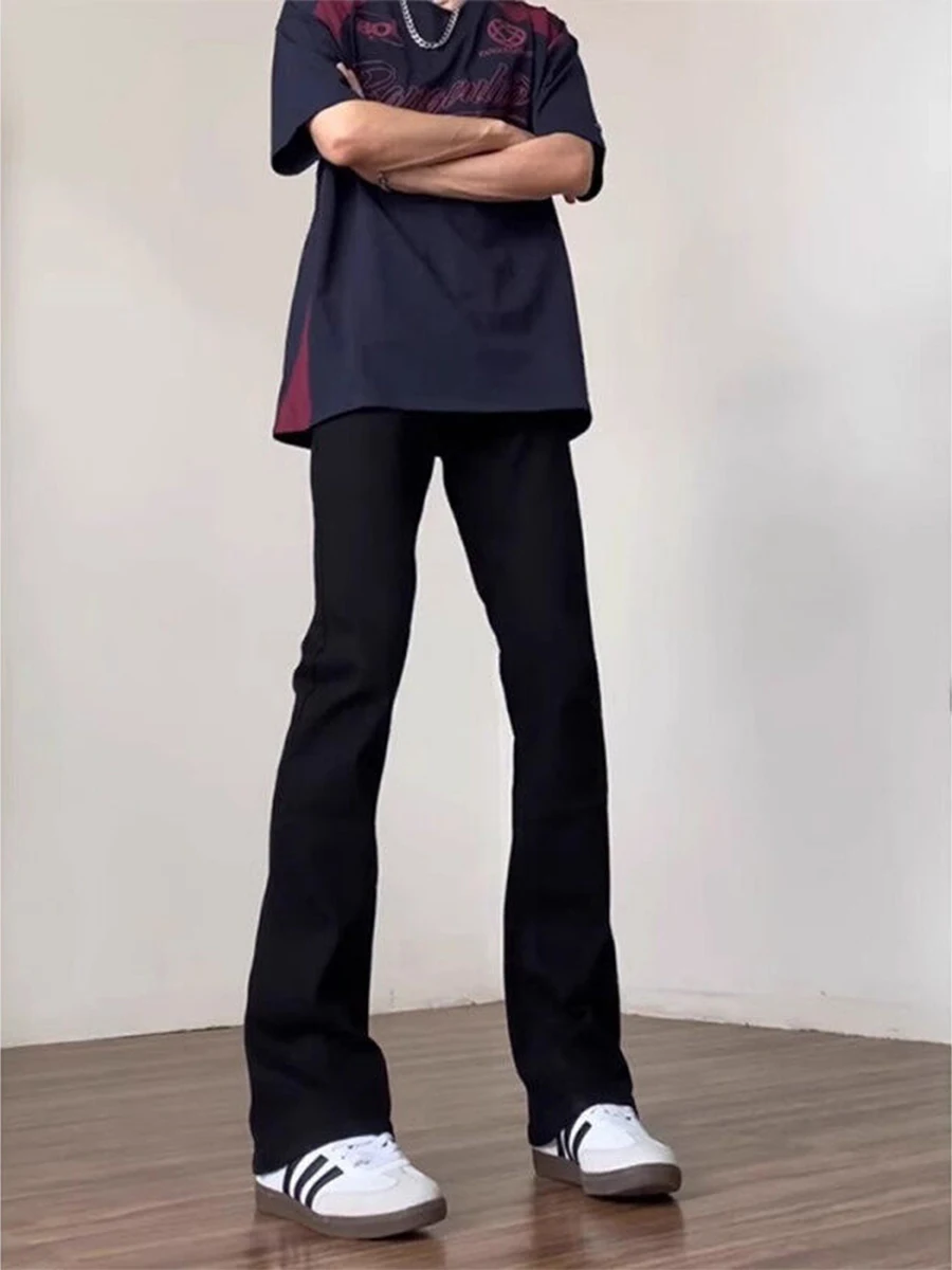 

Cleanfit Bla Bell Bot Jeans Men's Spring Autumn American High Street Slim Straight Pants Teens Faionable Bla Jeans