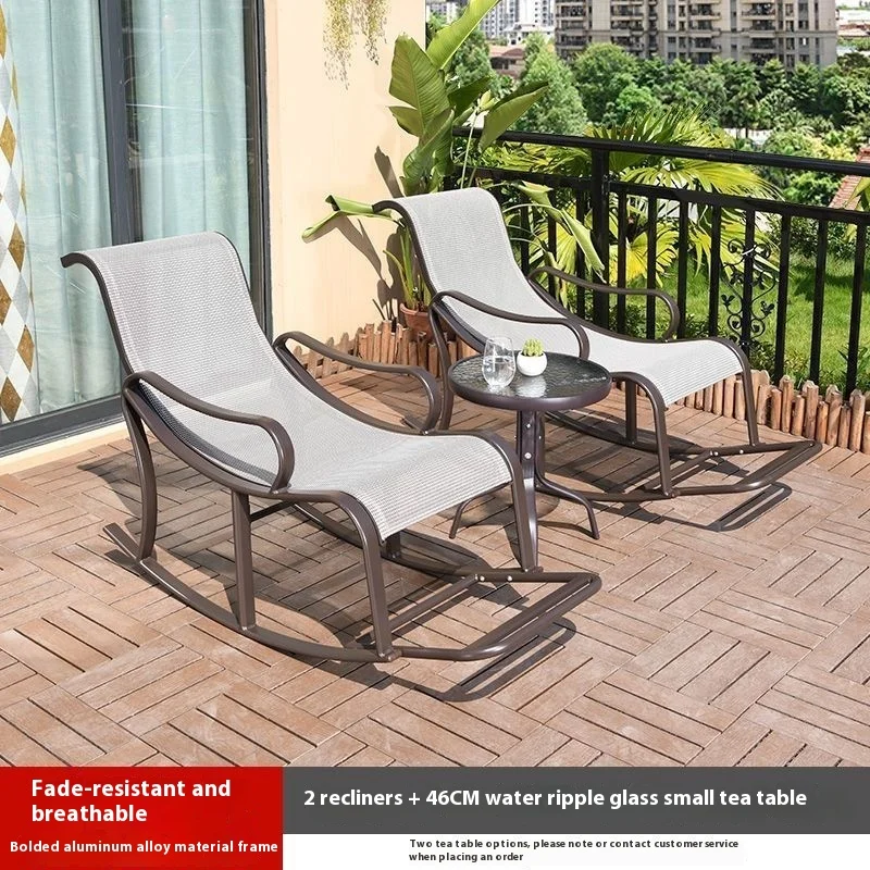 الحديثة في الهواء الطلق الترفيه كرسي كرسي متأرجح الحديد مسند الظهر وسائد إمالة المنزل فناء حديقة شرفة المسنين قيلولة هزاز #3