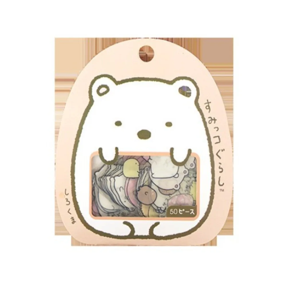 

PVC Cartoon Kawaii Pvc Stickers DIY Good Adhesion Lovely Cat Bear Sticker for Diary Decoration Transparent