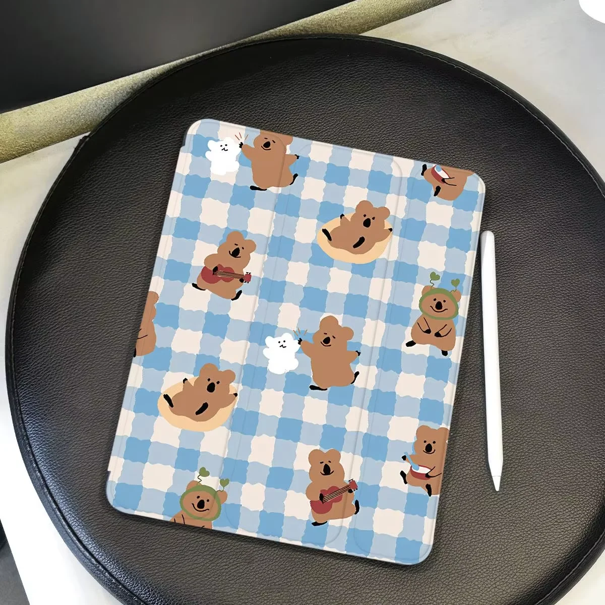 Simple Cartoon Cute Bear Smart Cover Case For Pro 11 2nd 3rd 4th Ipad 2017 10.5 Inch 10.2 9th 8th 7th IPad 10th Generation Shell
