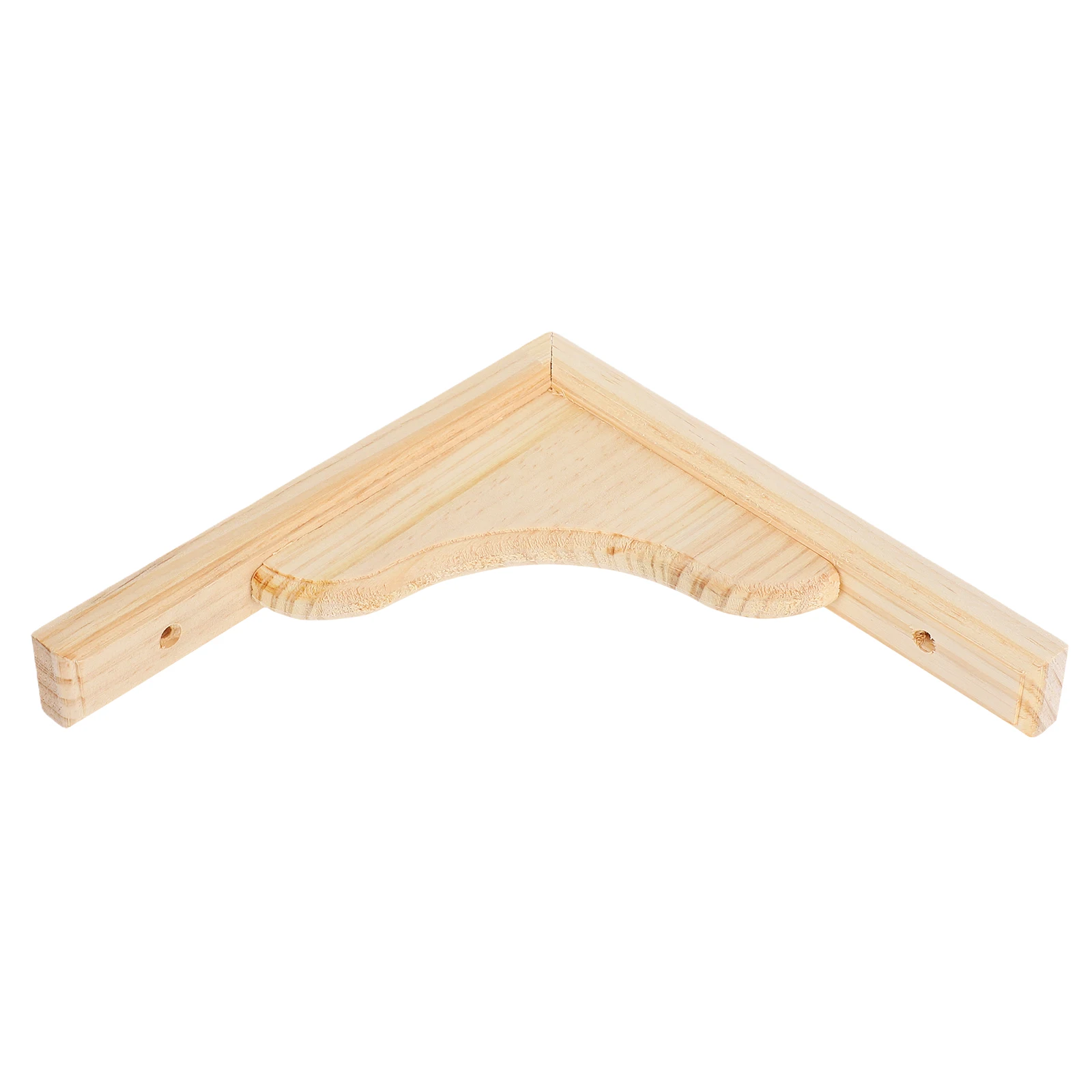 

Solid Wood Triangular Shelf Brackets Floating Wall Mount Rack Home Kitchen Bedroom Office Triangle Support