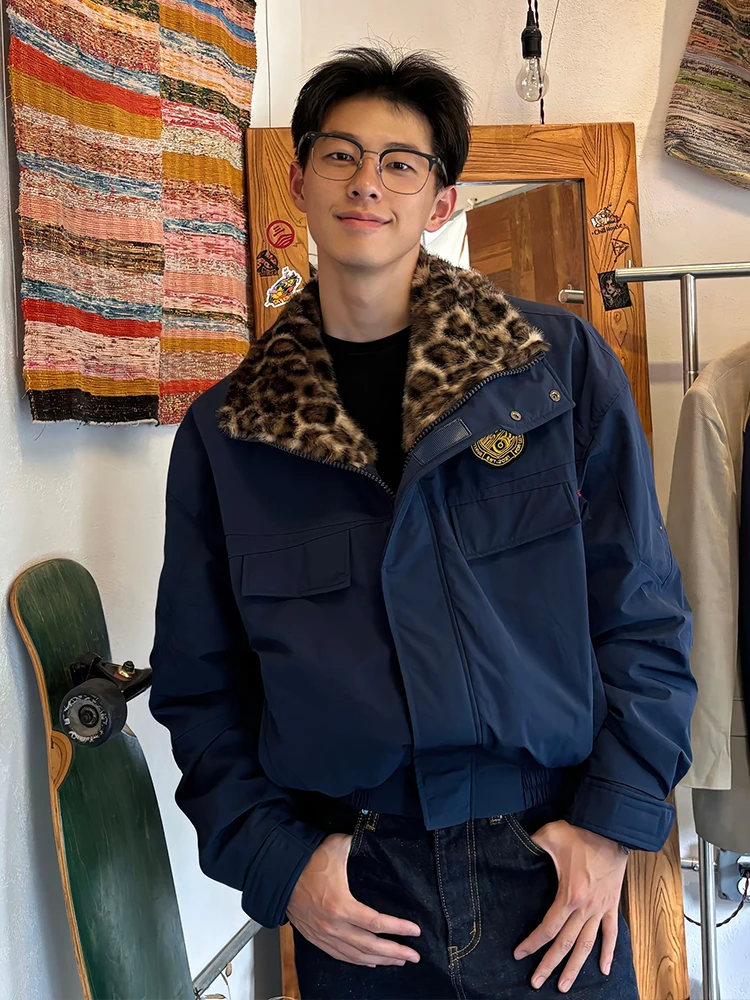 

Мужская утепленная хлопковая куртка American Style с флисовой подкладкой, свободного кроя, с воротником-стойкой, Mountain Eagle Cotton Coat