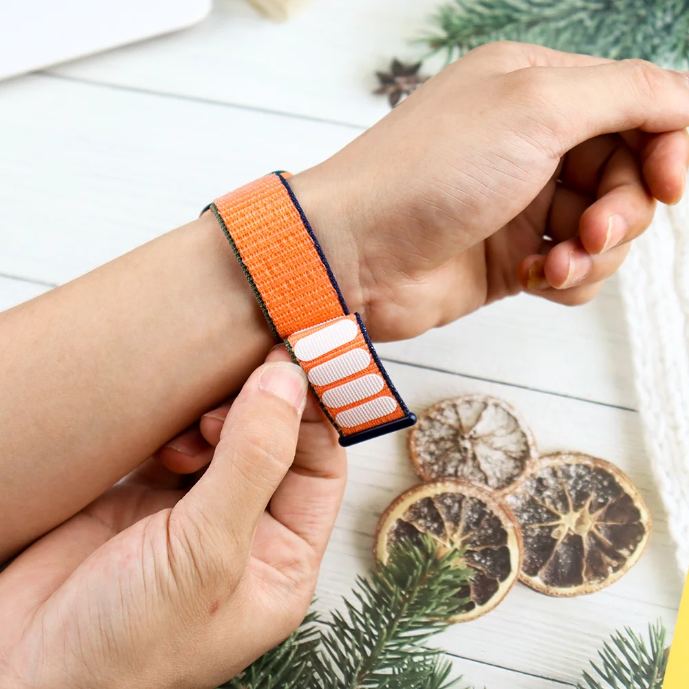 Nylon loop Strap Para Huawei banda 7 Sport Smartwatch acessórios Pulseira de Substituição Ajustável correa Para Huawei watch band 7