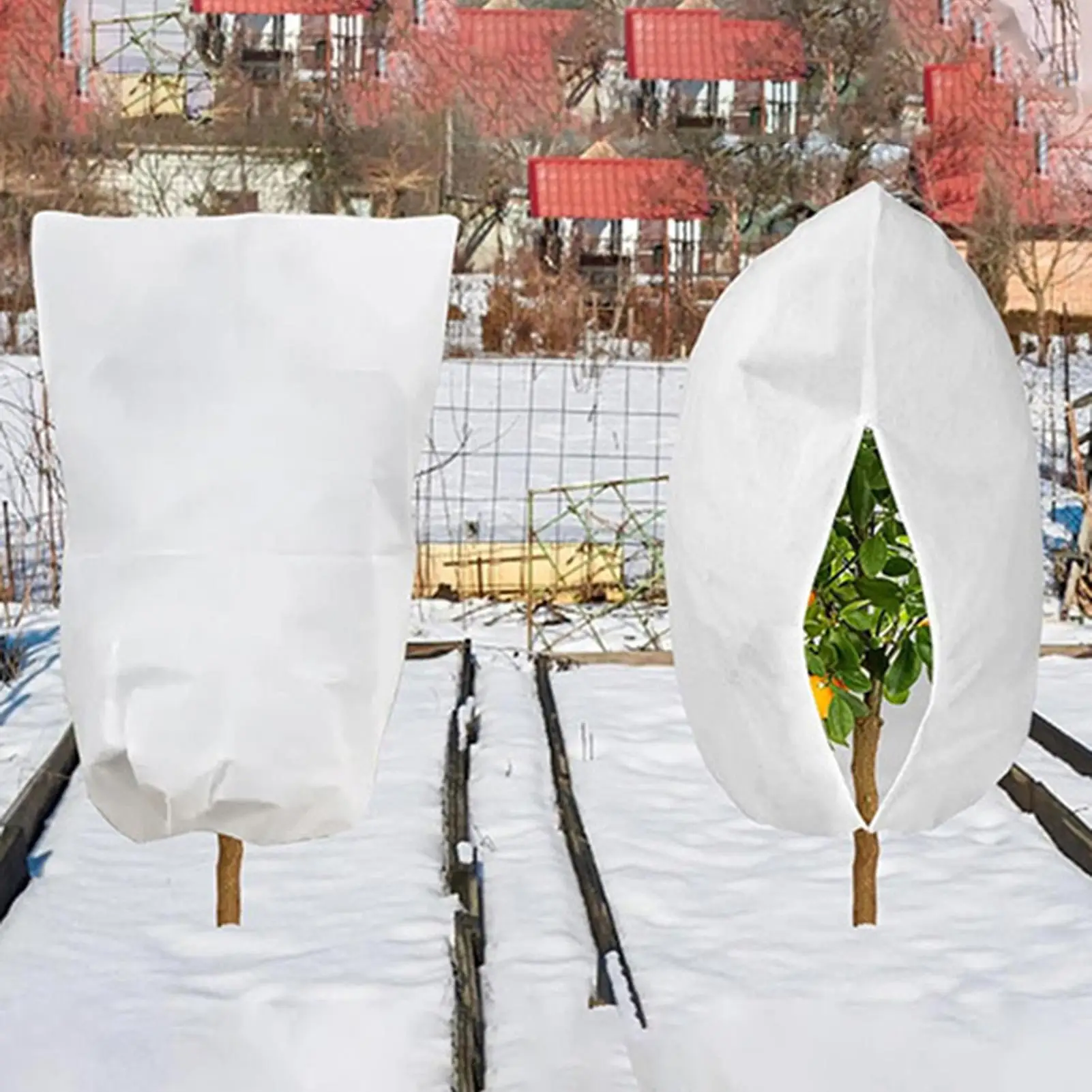 

Plant Winter Cover Protection Garden Plant Frost Cover Insulated Protector With Zipper Drawstring For Garden Greenhouse Raised