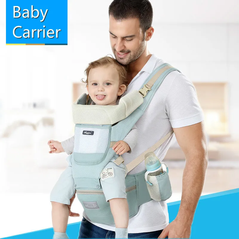 Ergonomic Baby Carrier Infant Baby Hipseat Carrier Front Facing Ergonomic Kangaroo Baby Wrap Sling for Baby Travel