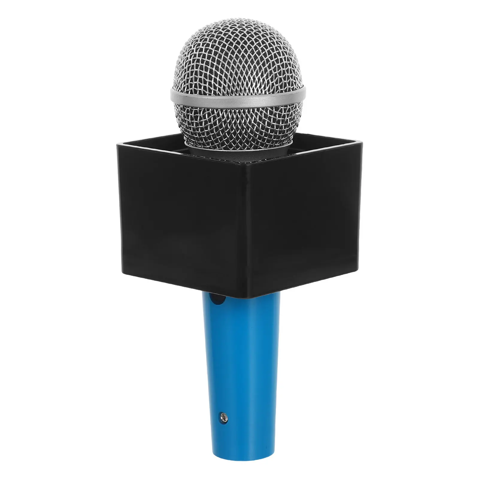 18Cm Lightweight Simulation Microphone Prop with Square Flag for Pretend Play Role Play Interviews Karaoke Parties Performances
