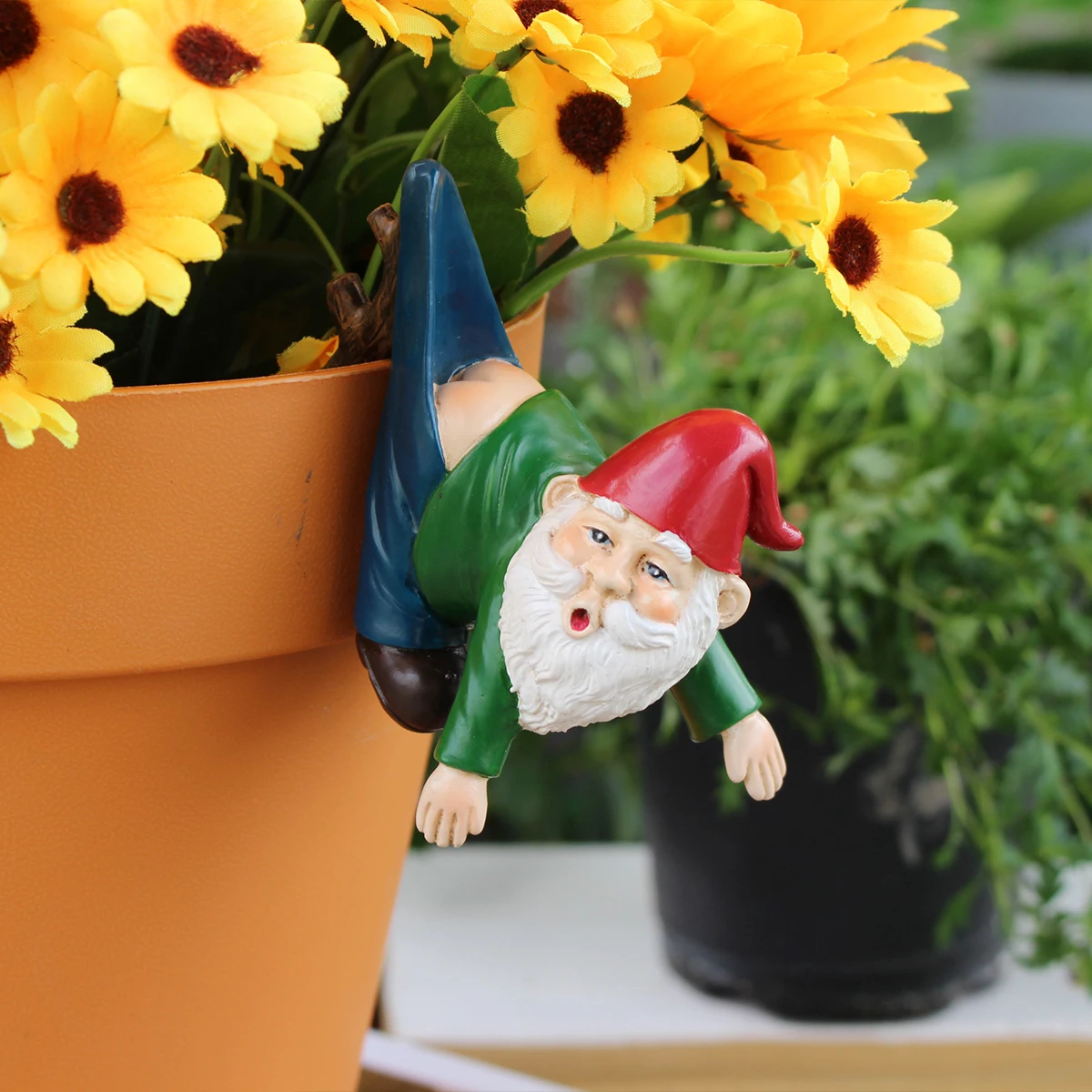 1 قطعة السراويل القزم لطيف مدمن مخدرات بونساي قلادة ، حديقة تمثال راتنج الحلي ، الإبداعية قزم عفريت زهرة وعاء الديكور #4