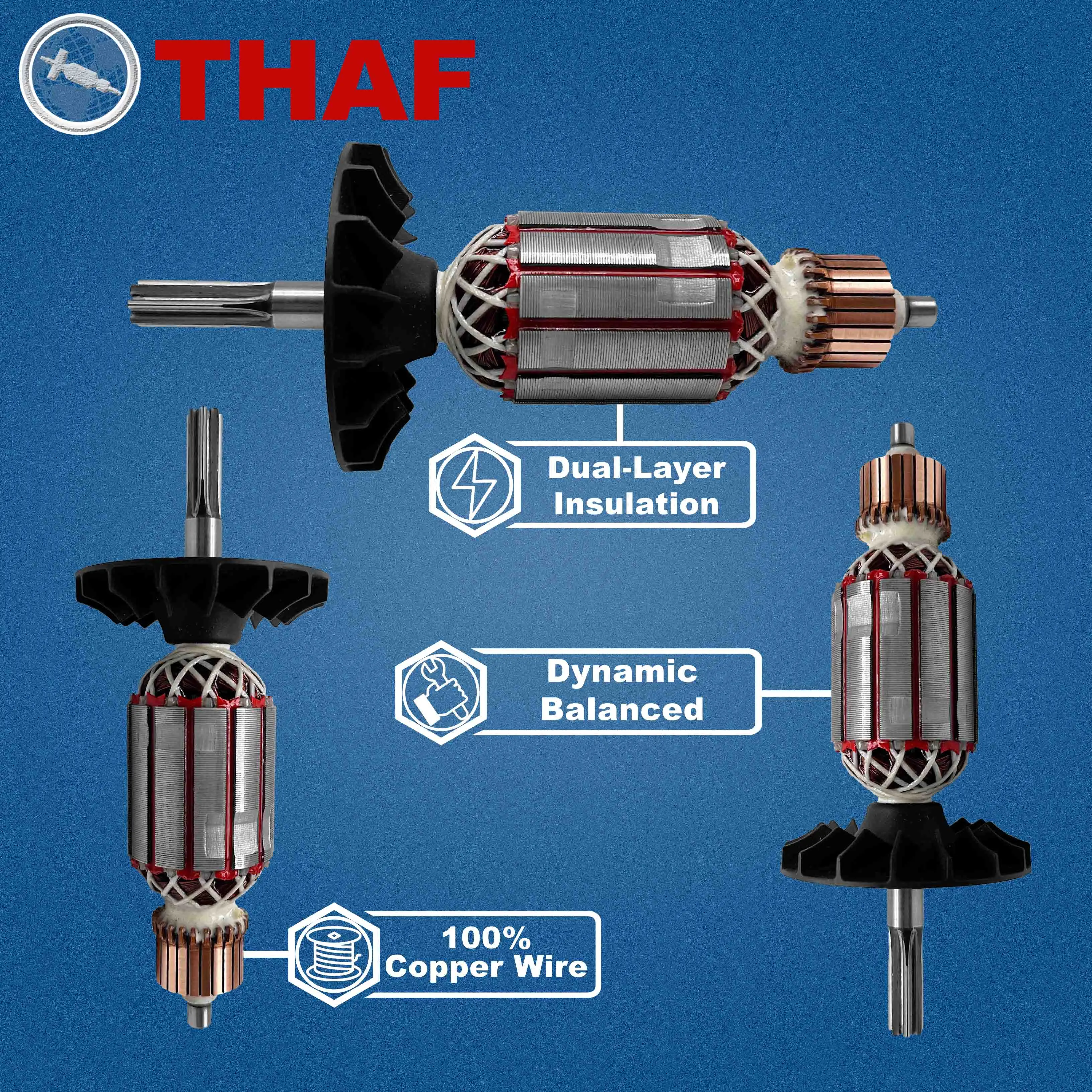AC 220V 240V GBH4-32DFR GBH4-32 Armature Rotor For BOSCH Hammer Drill Spare Parts Rotary Hammer Breaker GBH 4-32 DFR