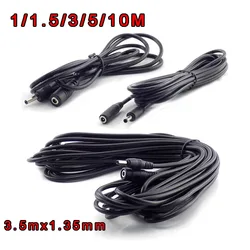 3.5mmx1.35mm Męski do żeńskiego 5V 2A Przedłużacz kabla zasilającego DC Złącze adaptera do kamery CCTV Pasek świetlny LED 1/1.5/3/5/10M