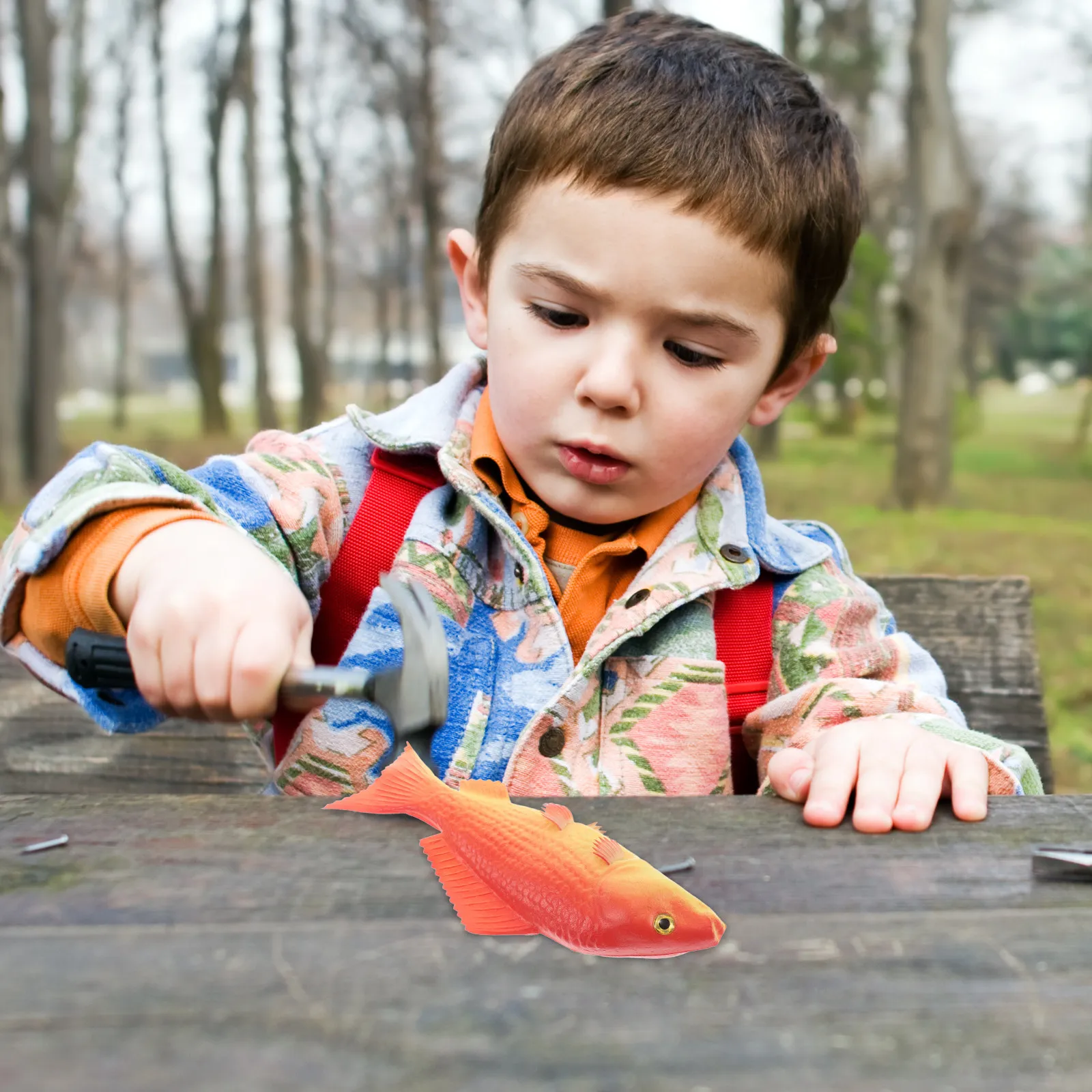 

Lifelike Simulation Fish Ornament Small PU Fish Figure for Desktop Shelf Decor Photography Prop Nature-Themed