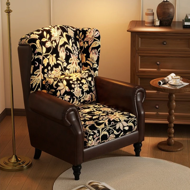 Retro American style living room chairs comfortable soft advanced luxury sofa chair aesthetic pattern кресло home furniture