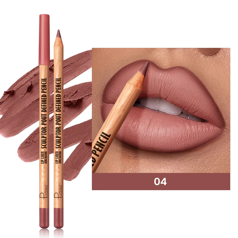 Matte Creamy Lip Liner Pencil Define Lips Natural Plumping Long Lasting Lip Makeup