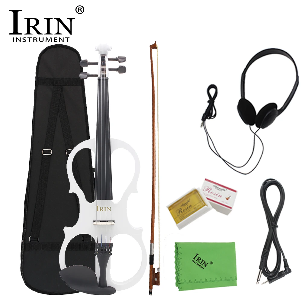 IRIN AU-03 4/4 Electric Violin Maple Panel Electric Violin Set with Case Accessories Professional Electric Violin for Practice